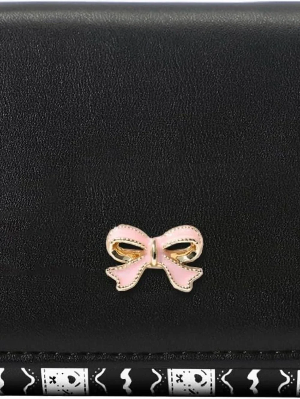 New Bow Small Wallet Pink Aesthetic w Card Slots ID Window Cute Fashion Classy‎